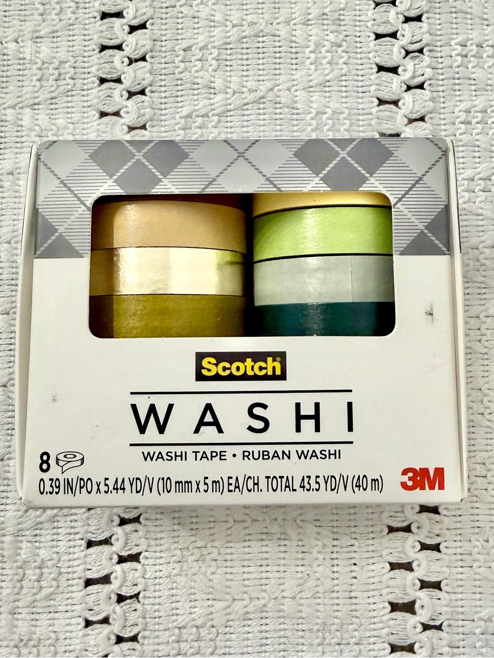 Scotch Washi Tape Decorative Crafting Rolls Assorted Colors 8 Count Lot Bundle - Picture 2 of 4